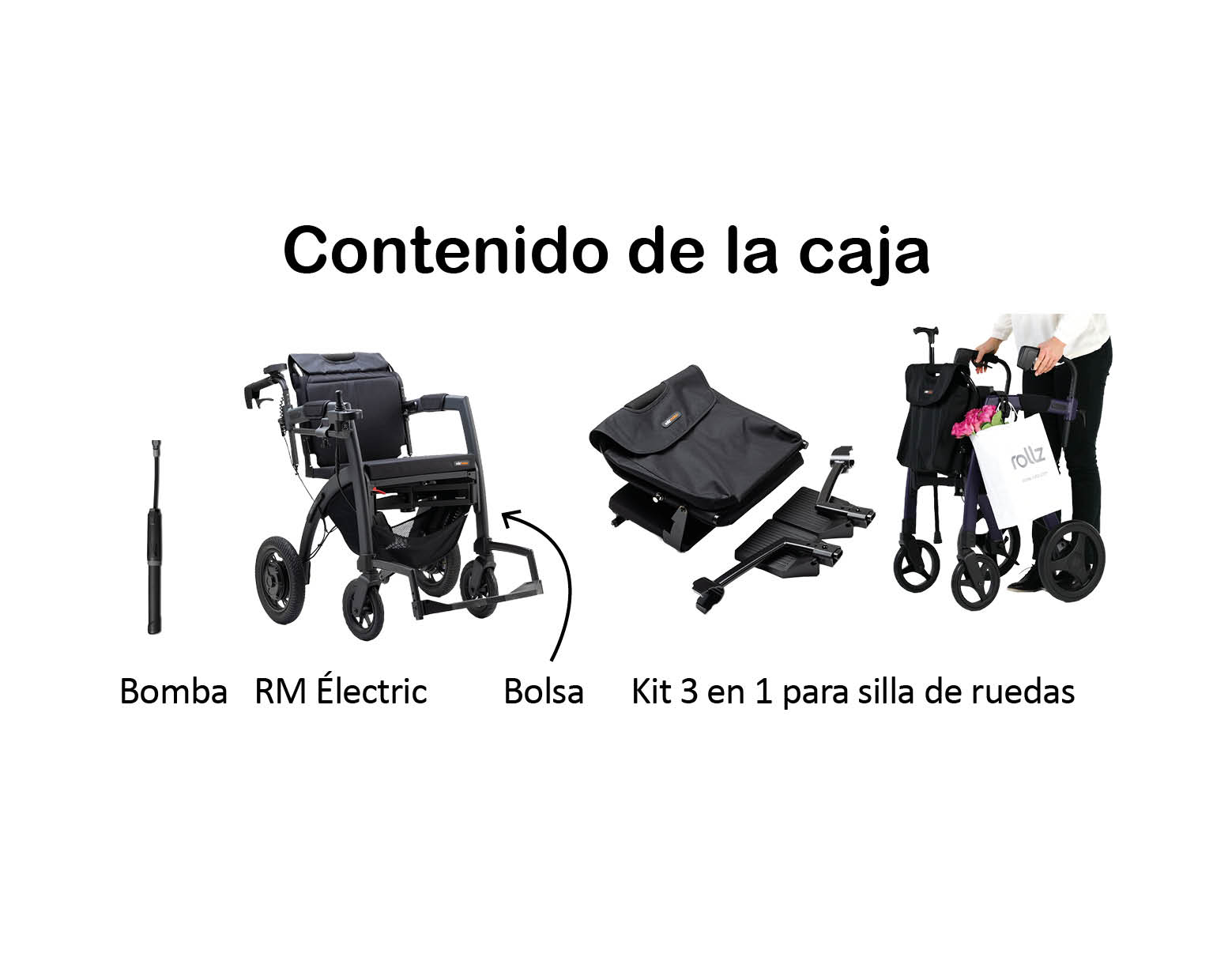 Contenido incluido con el Rollz Motion Electric